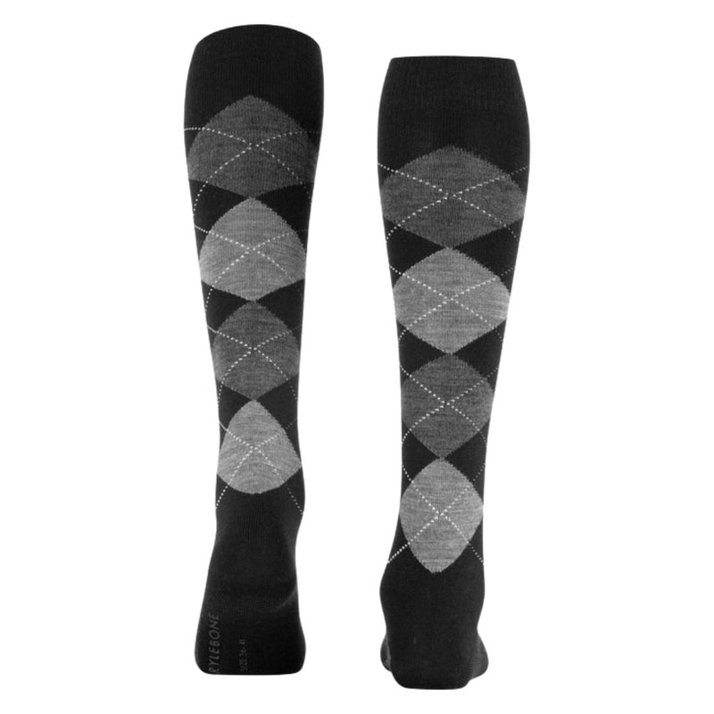 Calzini donna lunghi Burlington Marylebone rombi