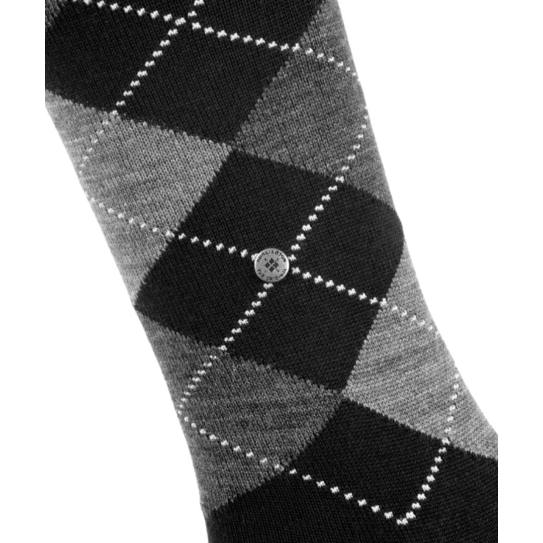 Calzini donna lunghi Burlington Marylebone rombi