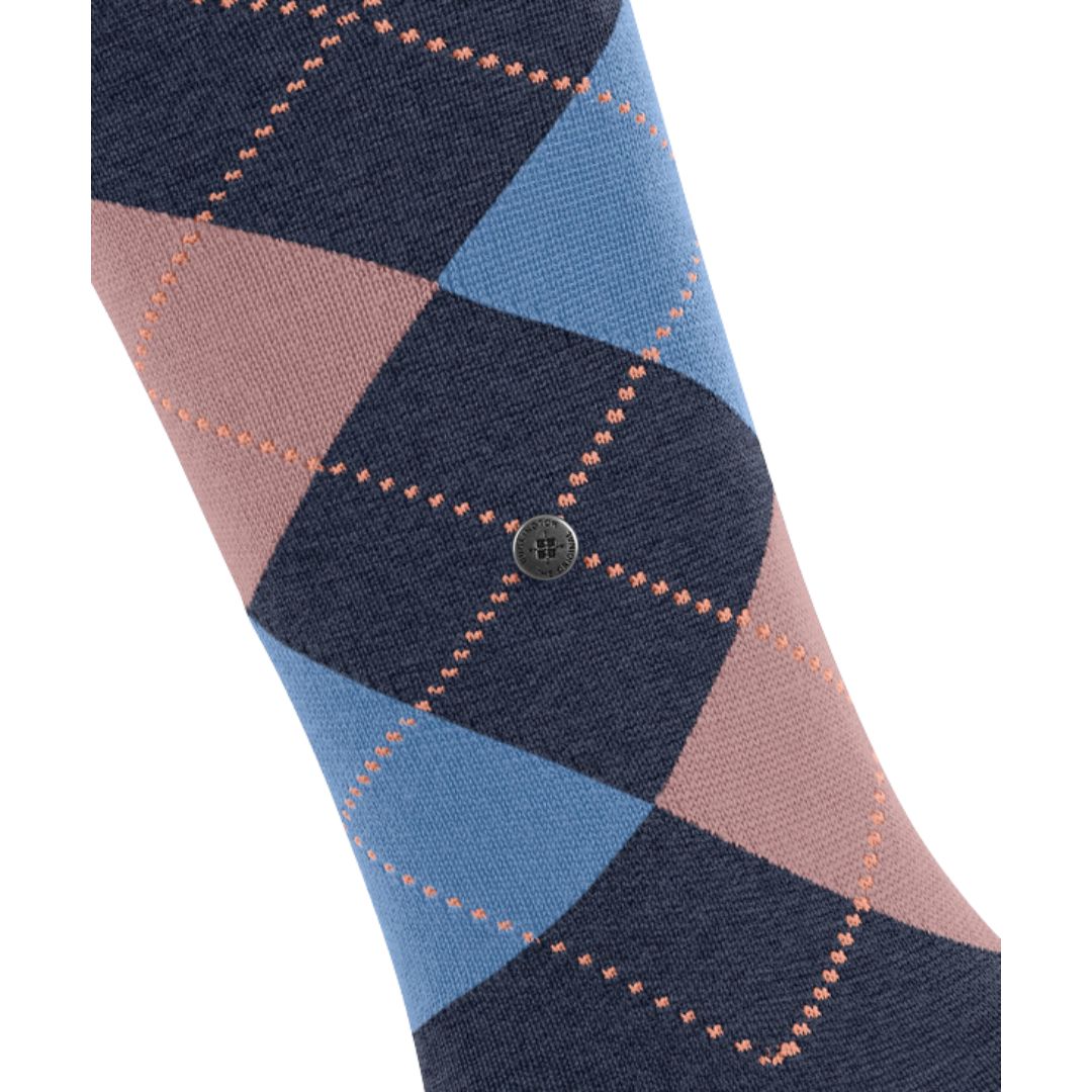 Calzini donna lunghi Burlington Marylebone rombi