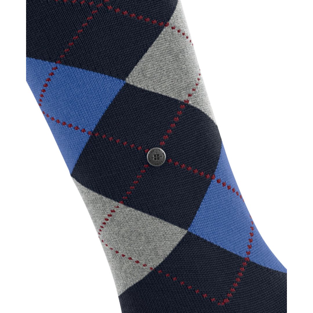 Calzini donna lunghi Burlington Marylebone rombi