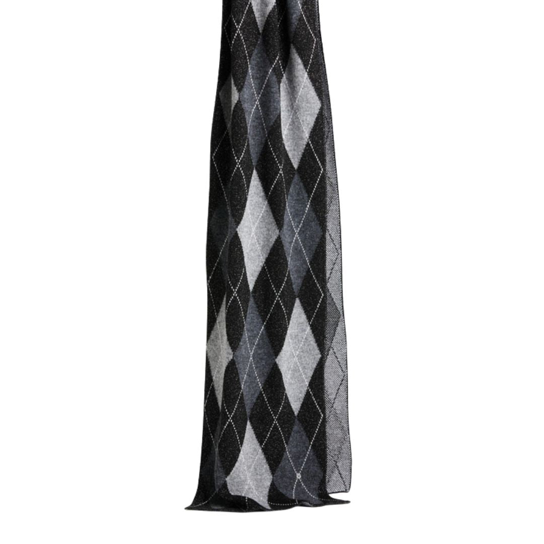 Sciarpa donna Brit Chic a rombi laminata misto lana