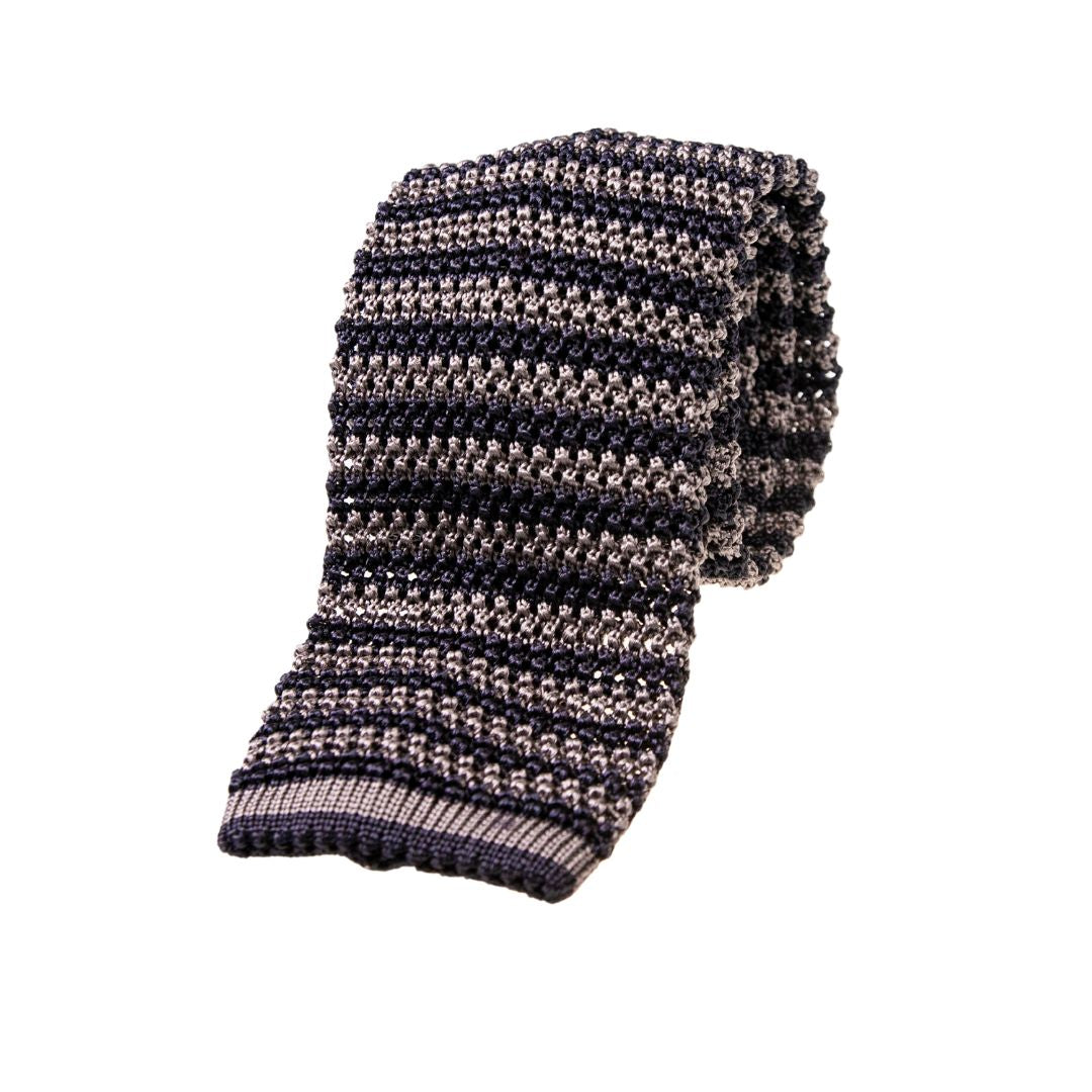 Cravatta tricot righe strette