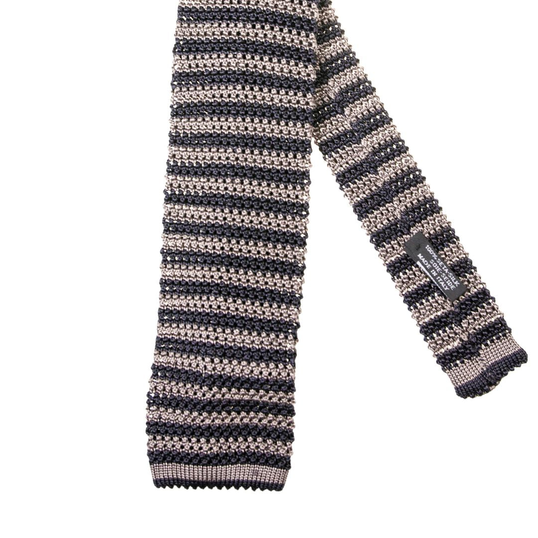 Cravatta tricot righe strette
