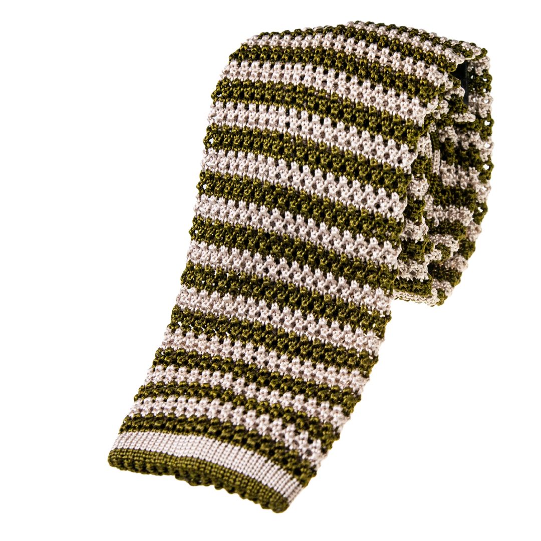 Cravatta tricot righe strette
