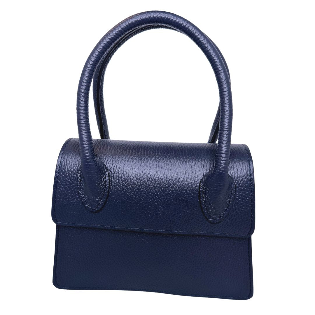 Borsa Trapezio in Pelle Martellata