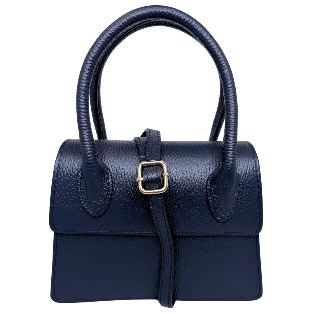 Borsa Trapezio in Pelle Martellata