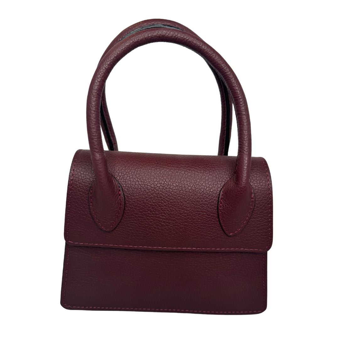 Borsa Trapezio in Pelle Martellata