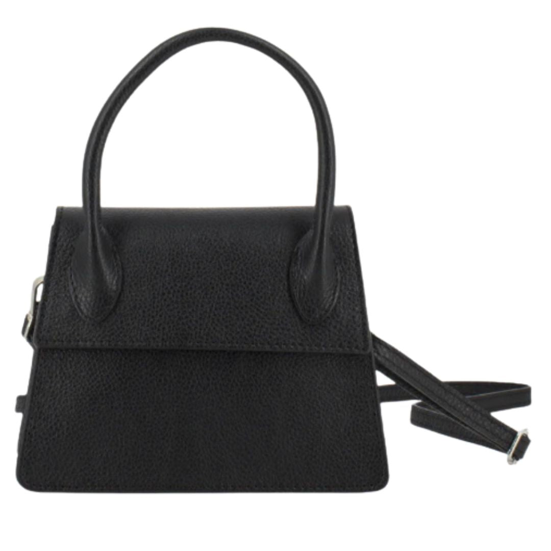 Borsa Trapezio in Pelle Martellata