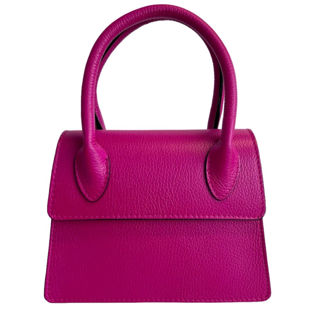 Borsa Trapezio in Pelle Martellata