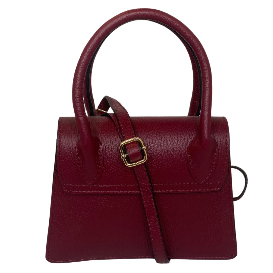 Borsa Trapezio in Pelle Martellata