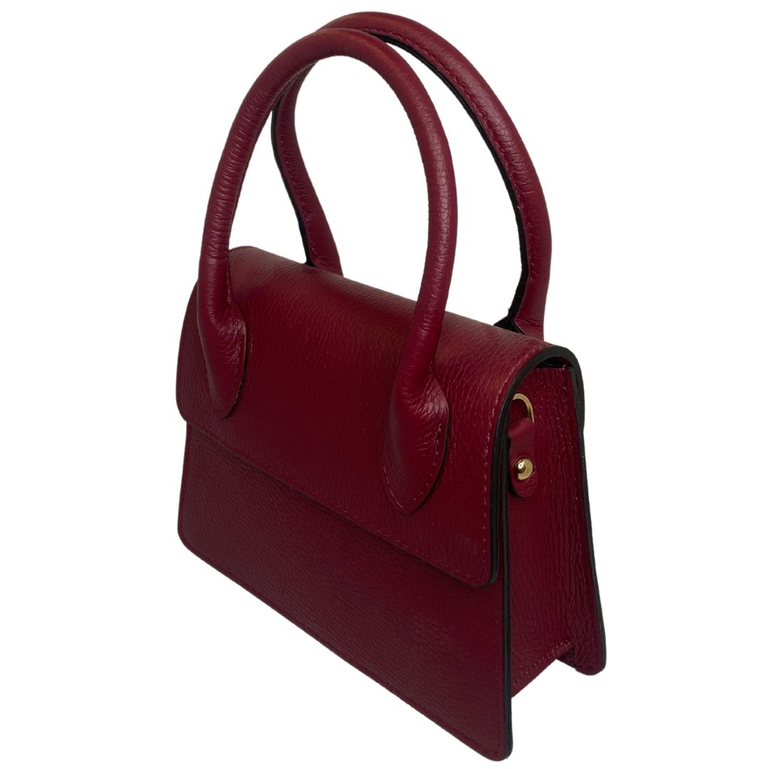 Borsa Trapezio in Pelle Martellata