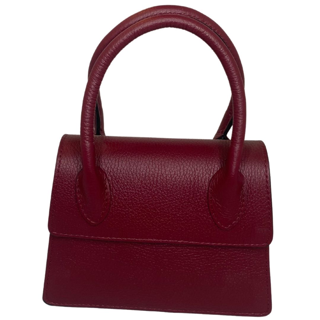 Borsa Trapezio in Pelle Martellata