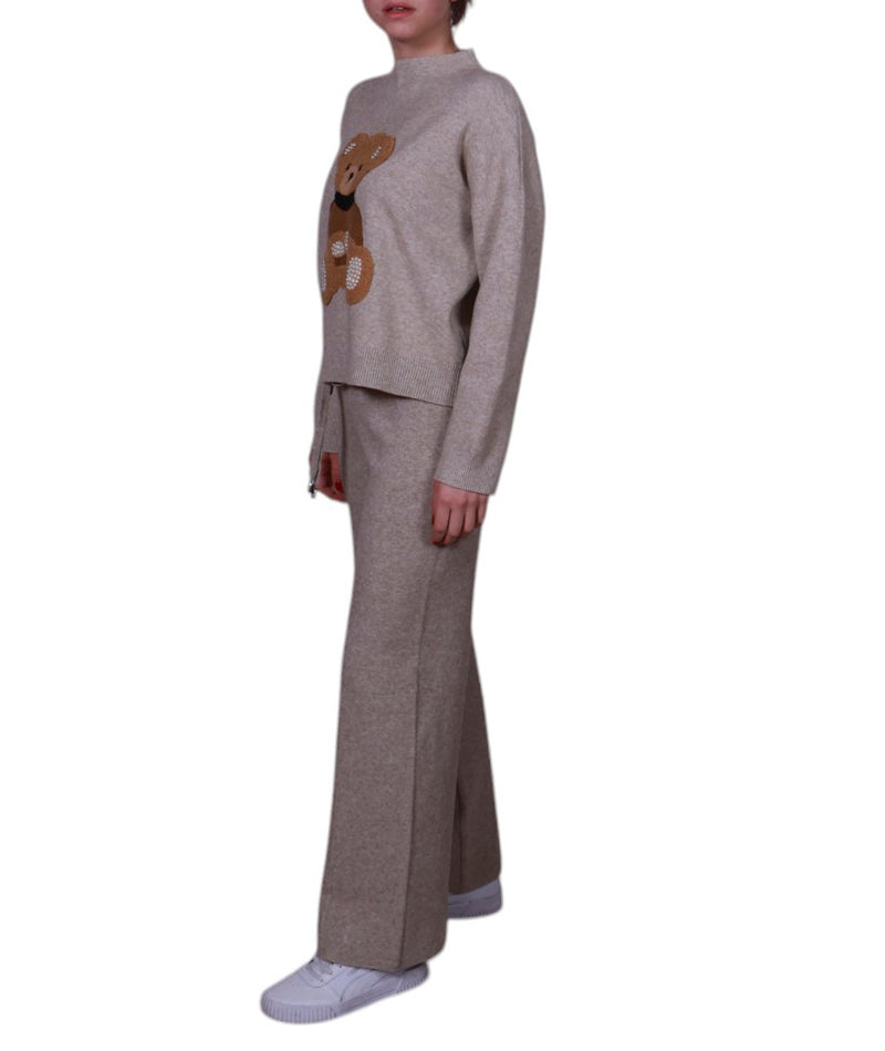 Pantalone donna in maglia con coulisse Made in Italy