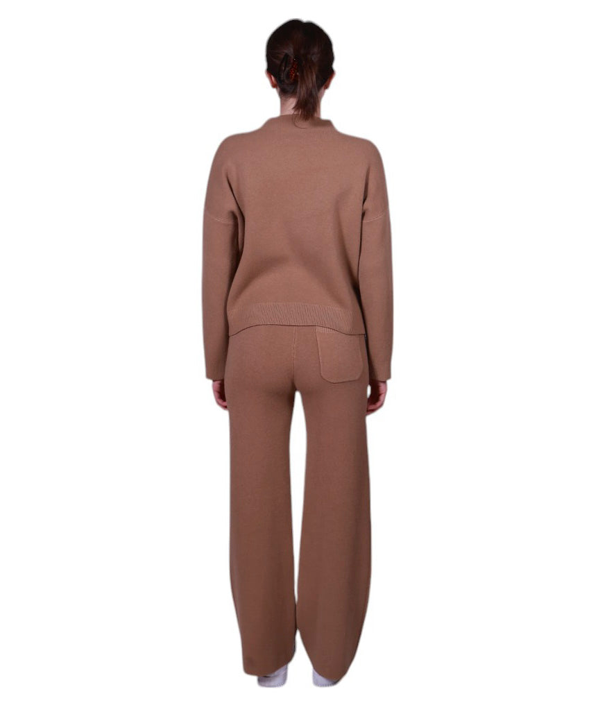 Pantalone donna in maglia con coulisse Made in Italy
