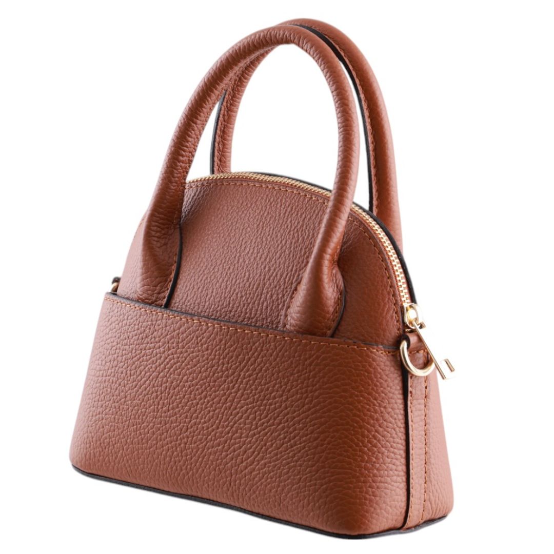 Borsa a Mano in Pelle Martellata