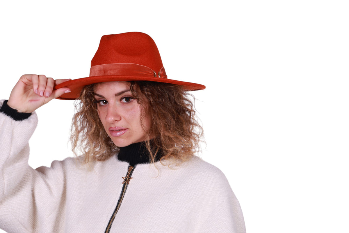 Cappello Cowboy con bordo in velluto