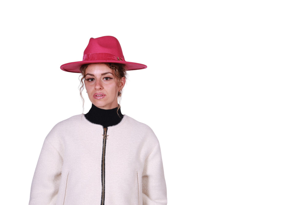 Cappello Cowboy con bordo in velluto