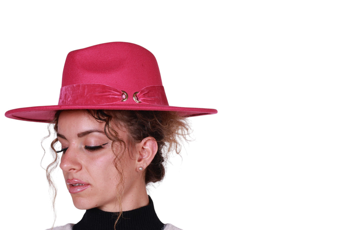 Cappello Cowboy con bordo in velluto