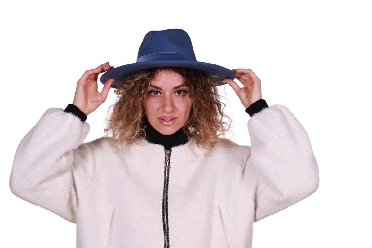 Cappello Cowboy con bordo in velluto