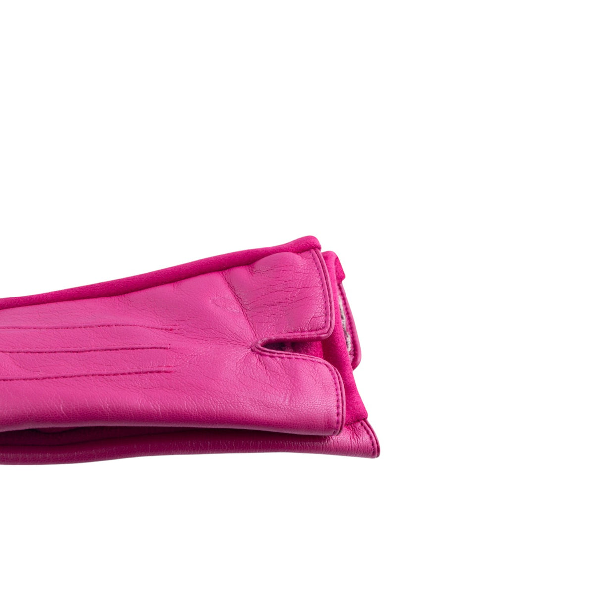 Guanti touch in similpelle finitura liscia con interno caldo e cuciture sagomate