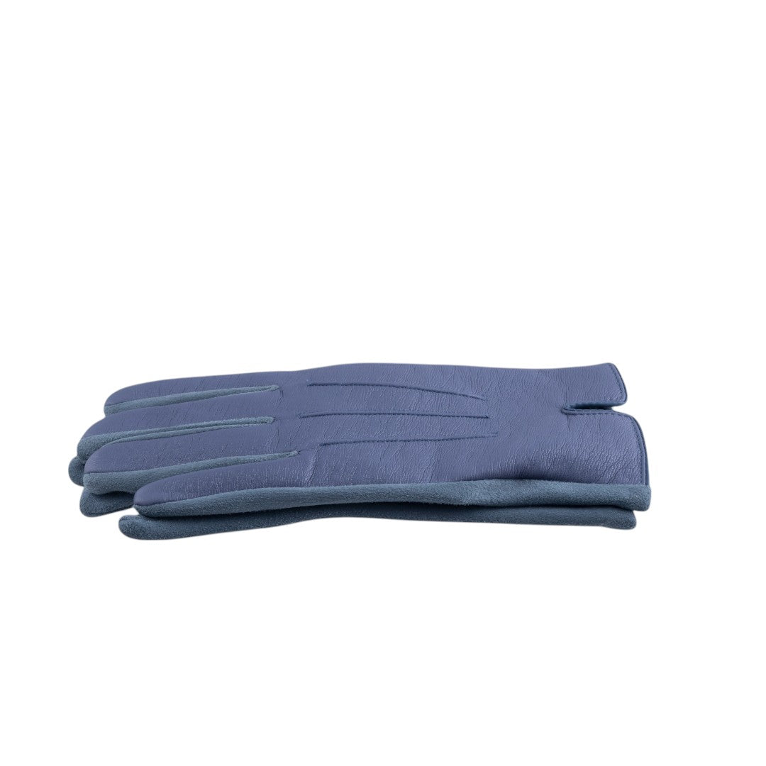 Guanti touch in similpelle finitura liscia con interno caldo e cuciture sagomate