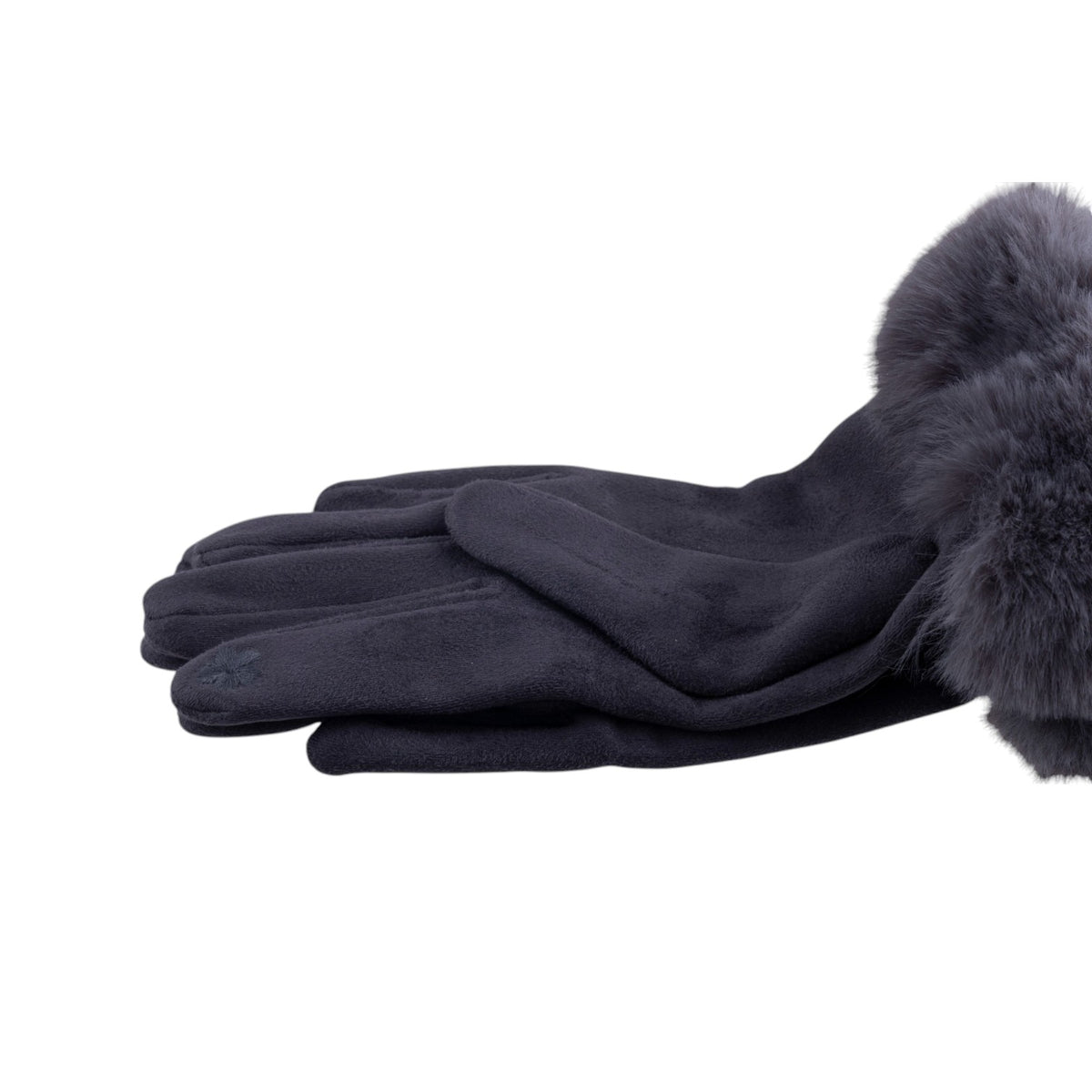 Guanti pelliccia touch liscio