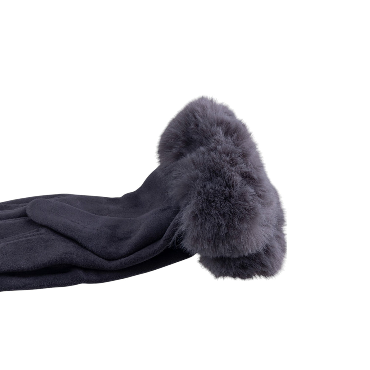 Guanti pelliccia touch liscio