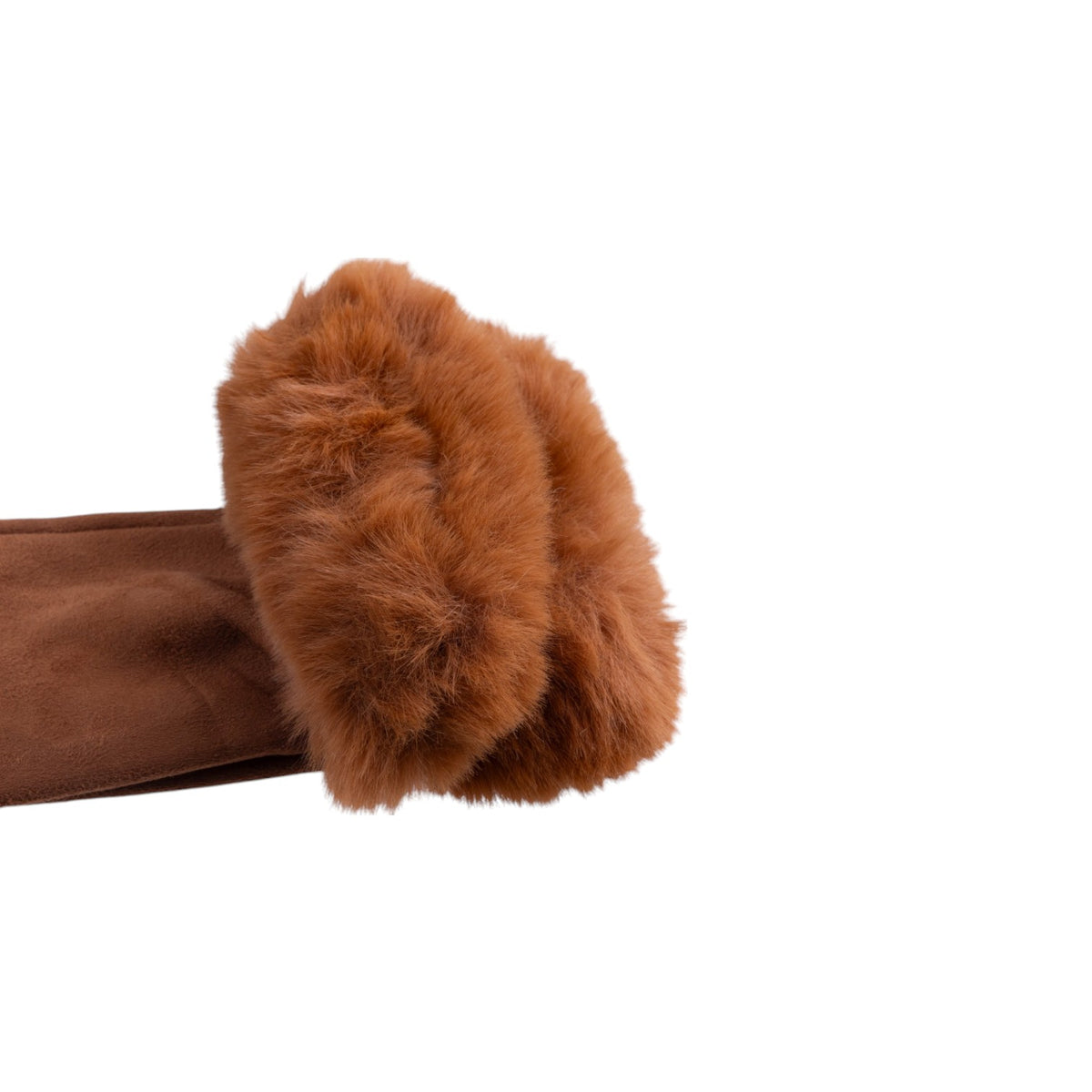 Guanti pelliccia touch liscio