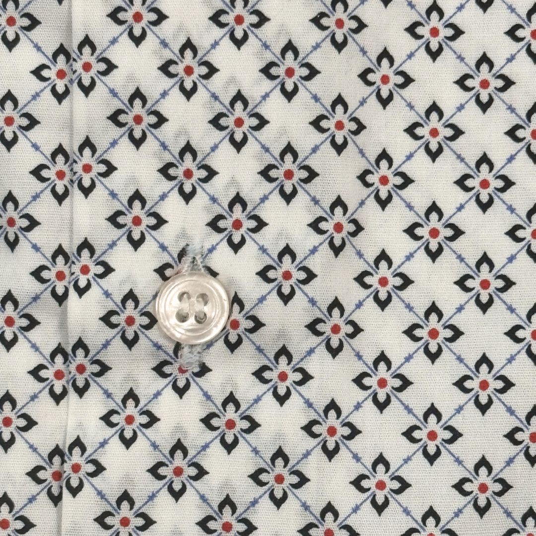 Camicia Uomo Classica in Elastam Fantasia Fiori Geometrici