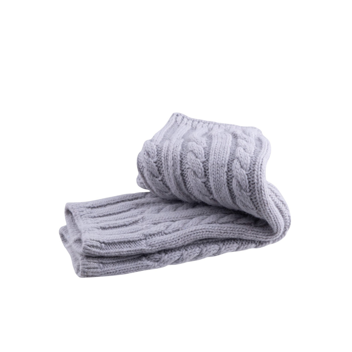 Manicotto scaldamuscoli treccia misto lana lavorazione a maglia calda e soffice