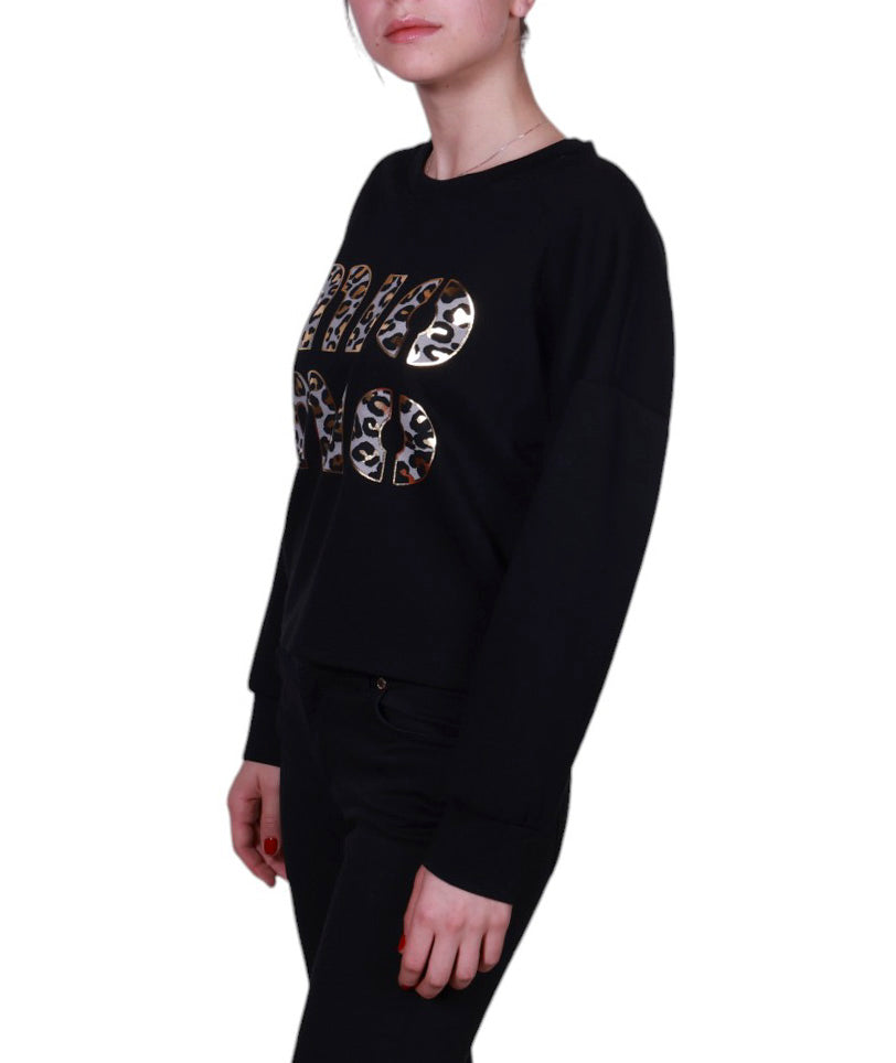 Maglia donna girocollo stampa animalier Made in Italy