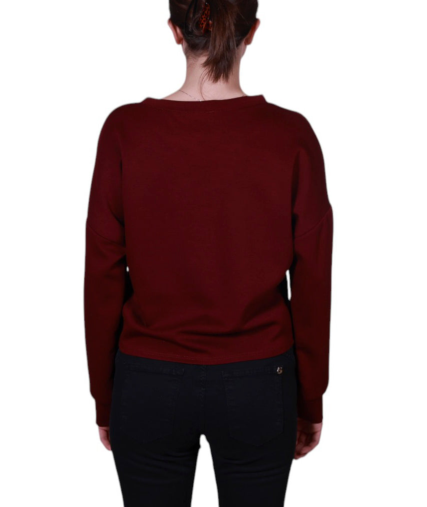 Maglia donna girocollo stampa animalier Made in Italy