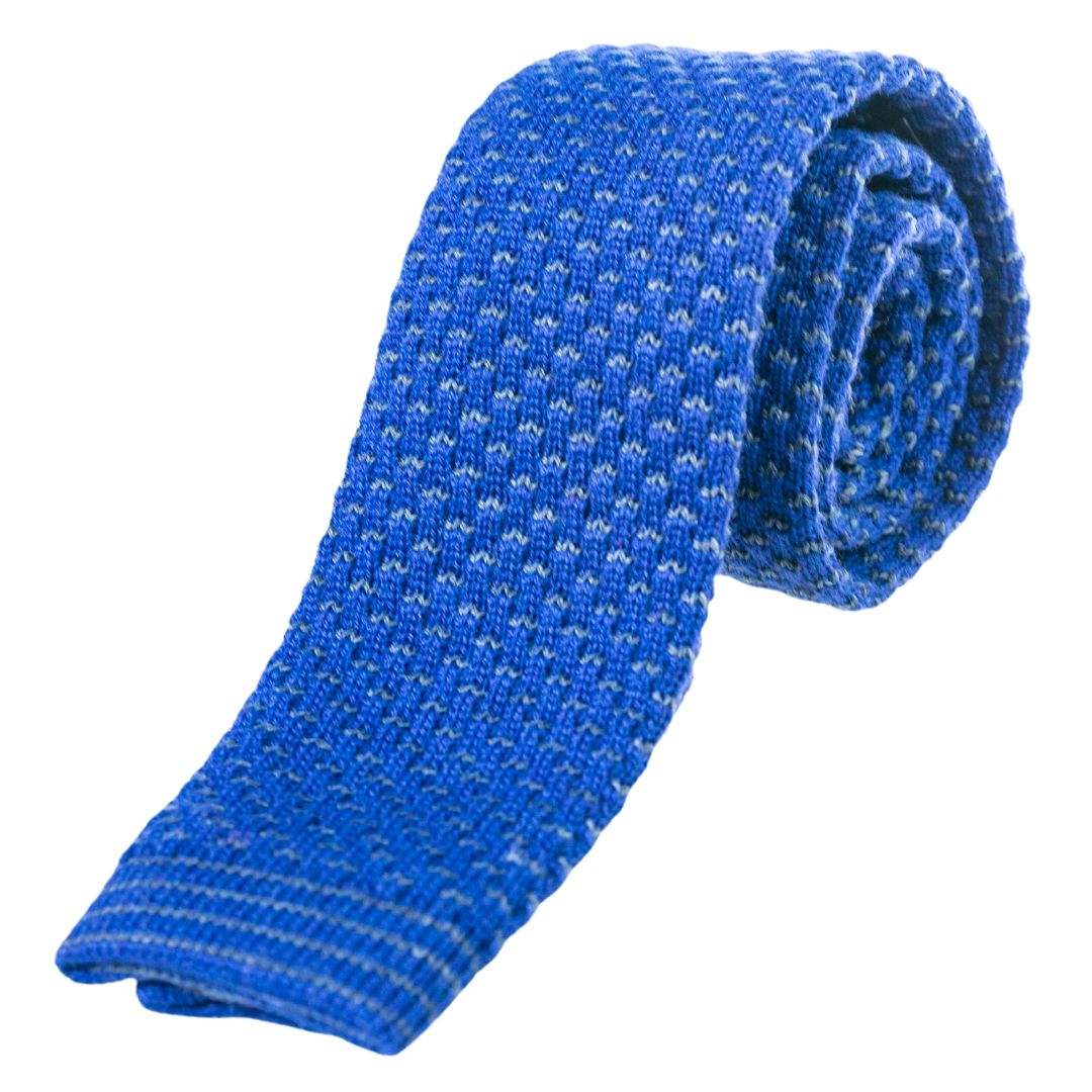 Cravatta uomo tricot trattini a contrasto