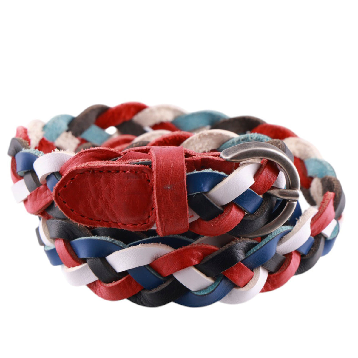 Cintura donna intrecciata in pelle