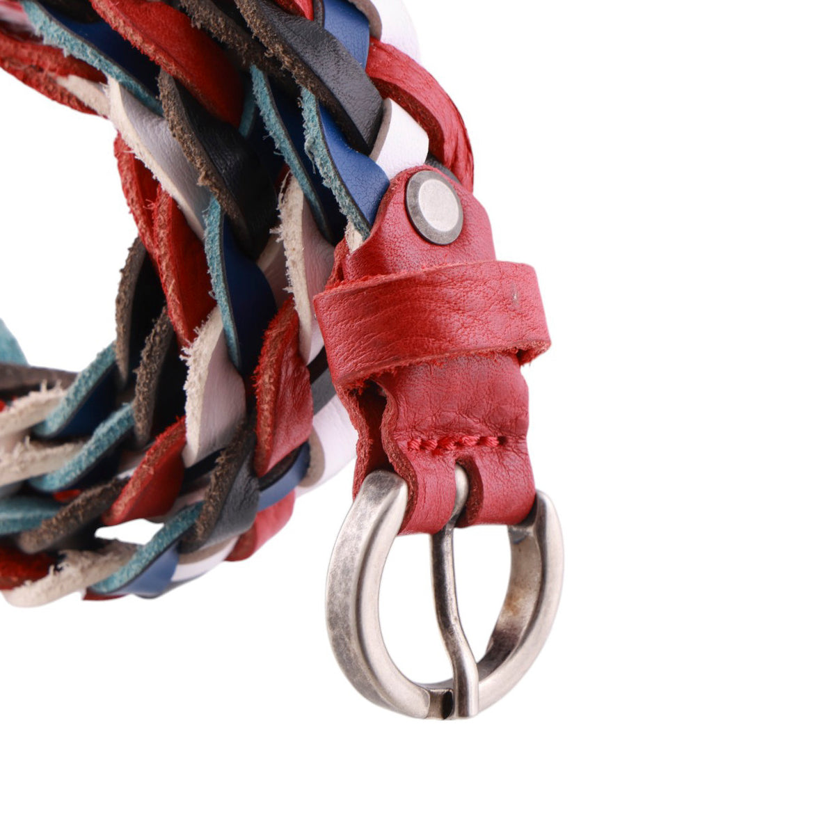 Cintura donna intrecciata in pelle