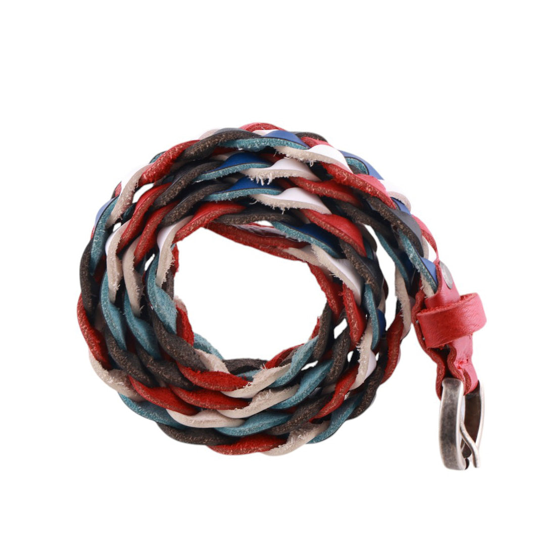 Cintura donna intrecciata in pelle