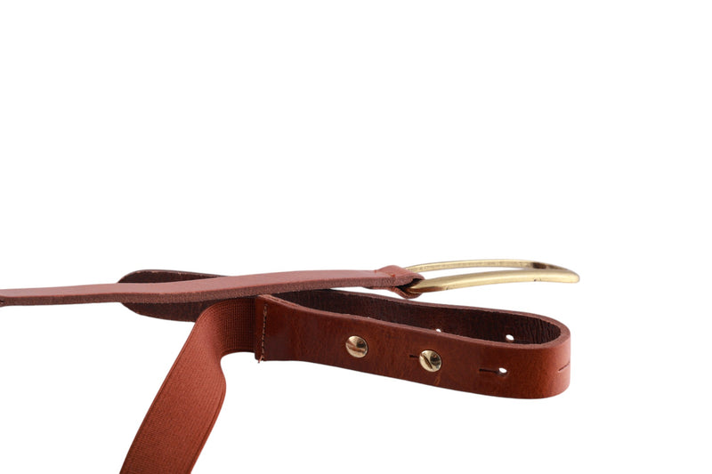 Cintura donna pelle ed elastam Centopercento Camicie Made in Italy