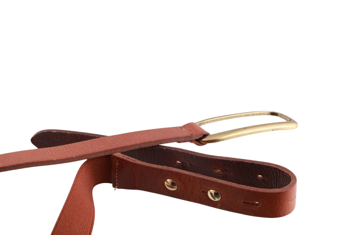 Cintura donna pelle ed elastam Centopercento Camicie Made in Italy