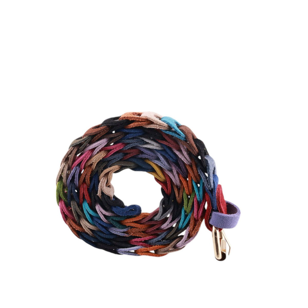 Cintura donna multicolor catenella scamosciata