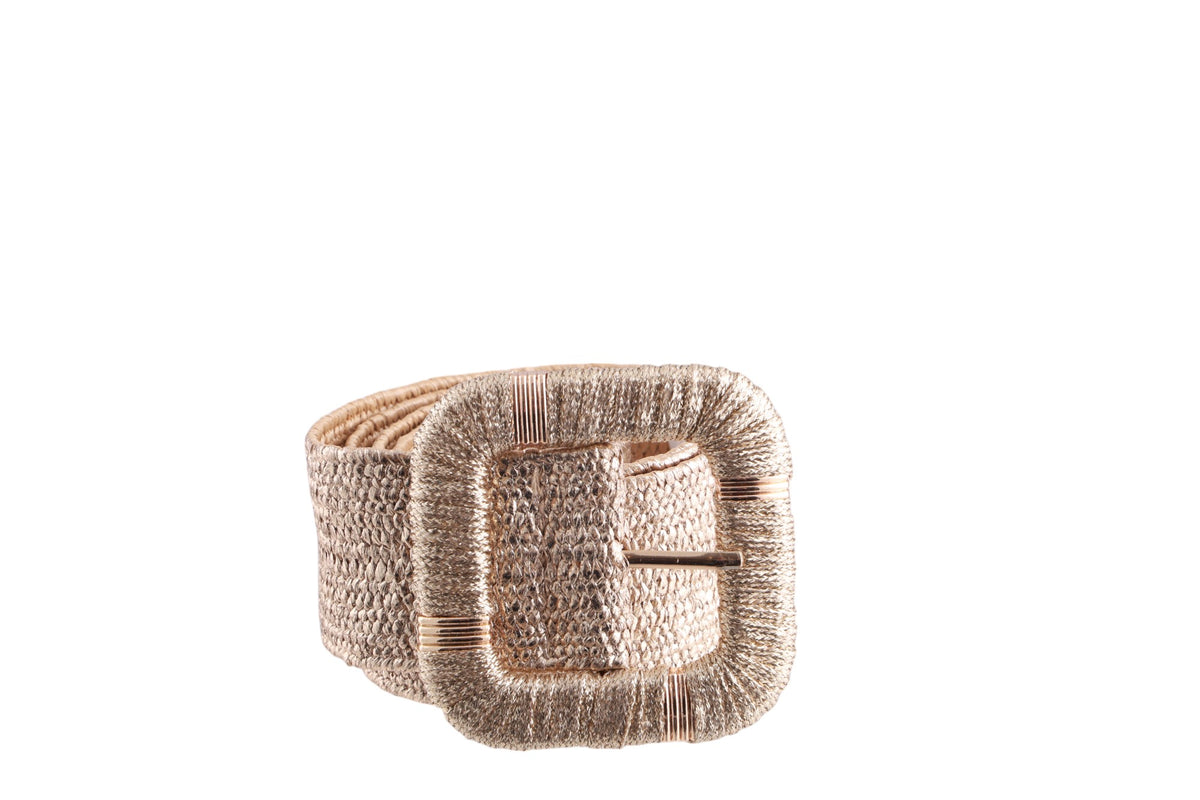 Cintura donna elasticizzata finali in pelle