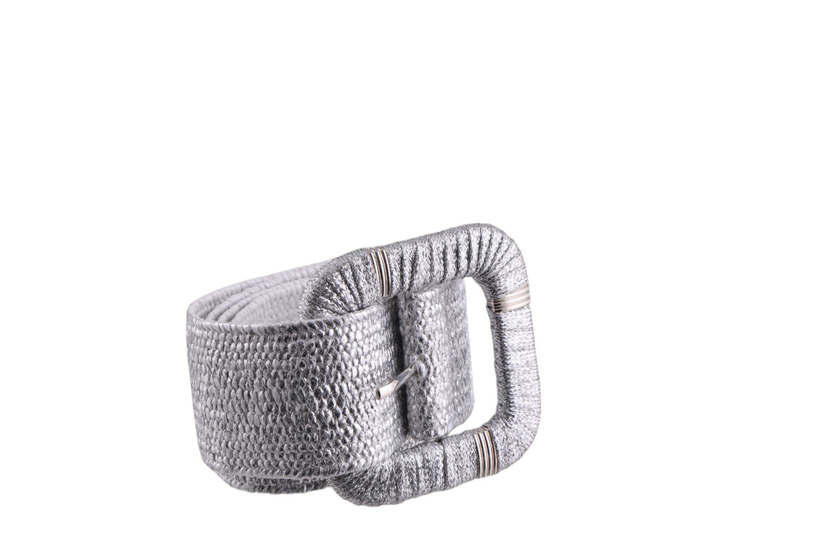 Cintura donna elasticizzata finali in pelle