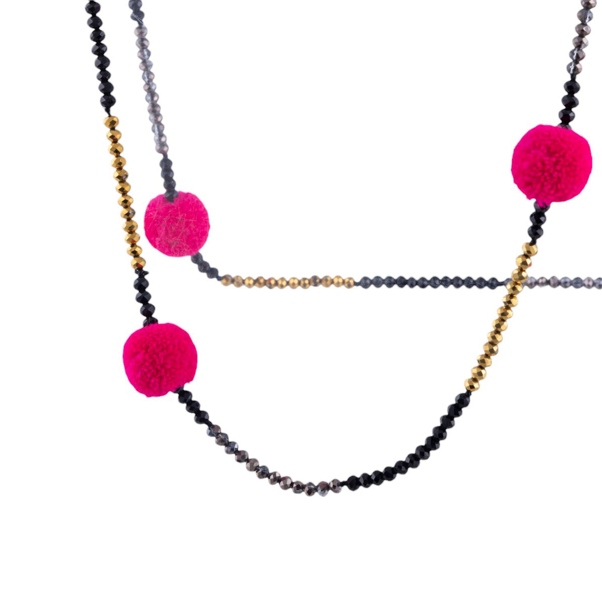 Collana pon pon colorati