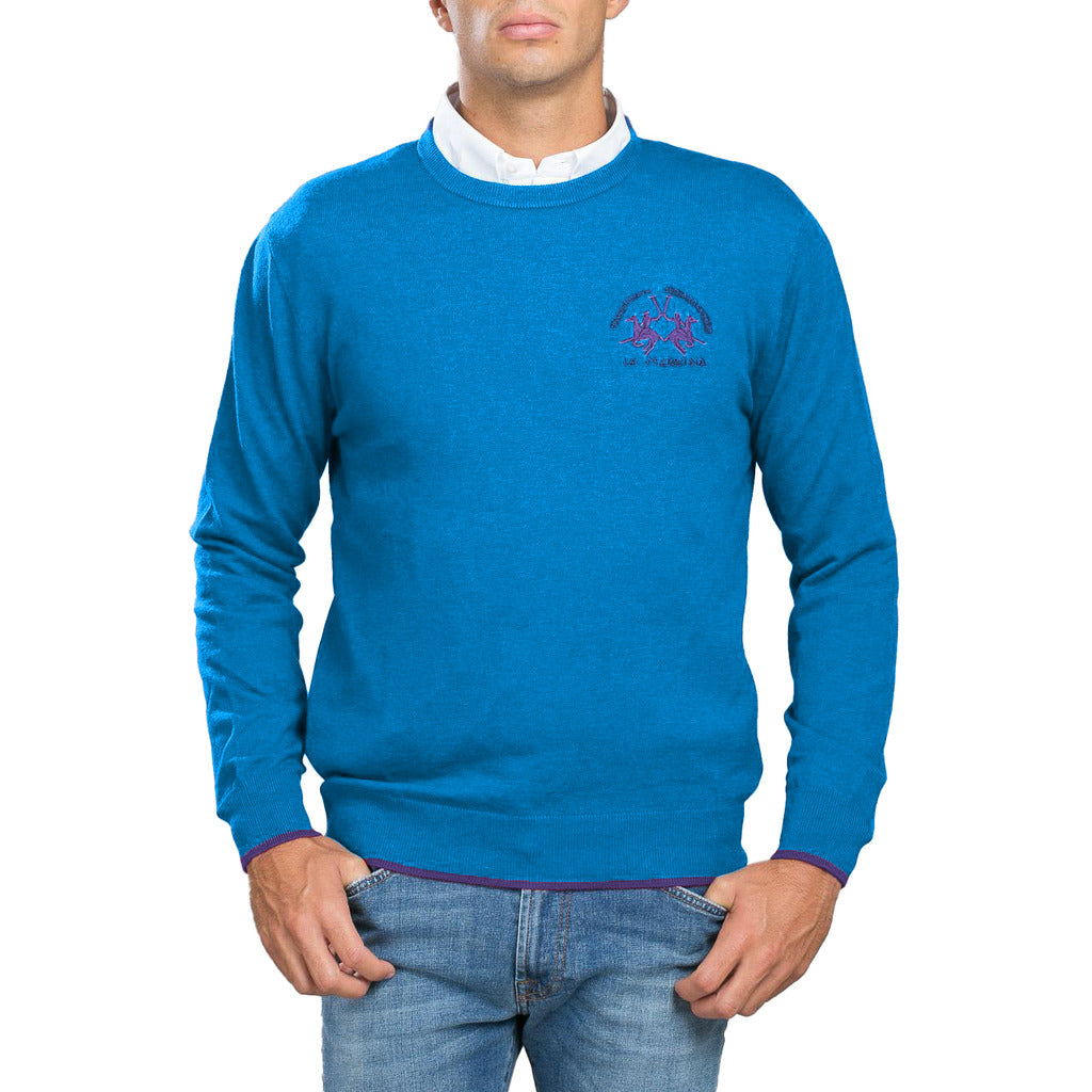 la martina - Maglie - wms016-yw025-azzurro