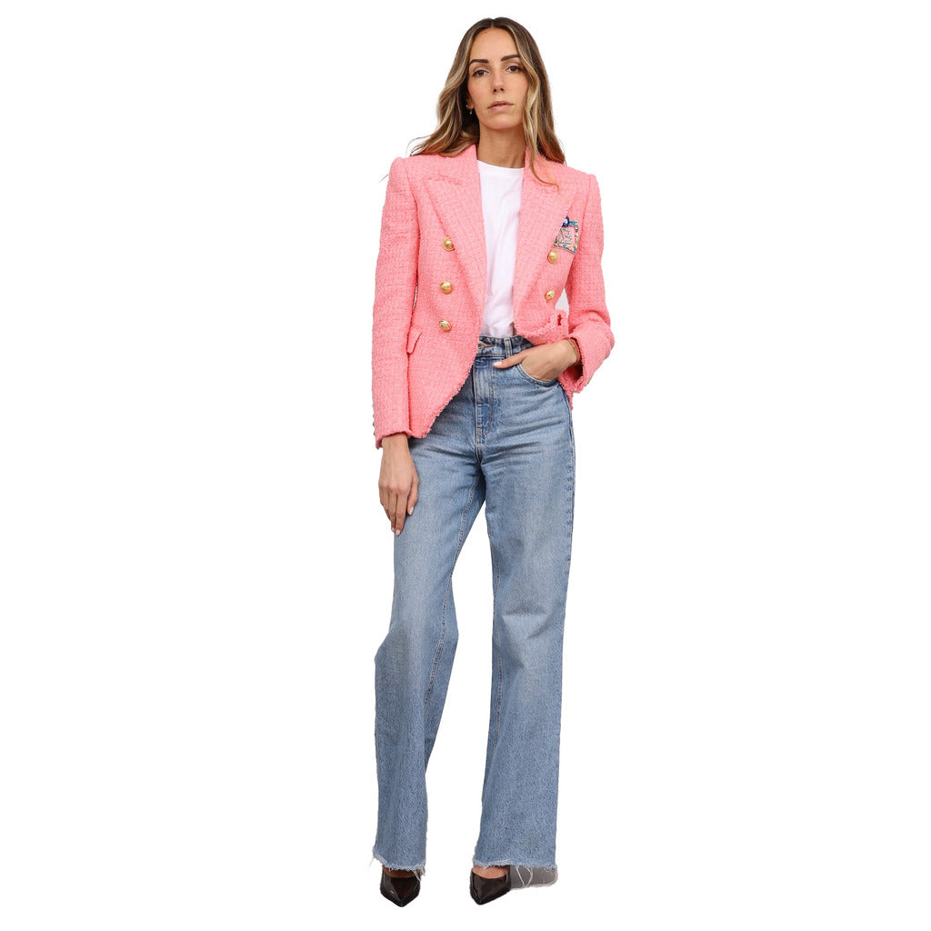balmain - Giacca Classica - vf17110-c270-rosa