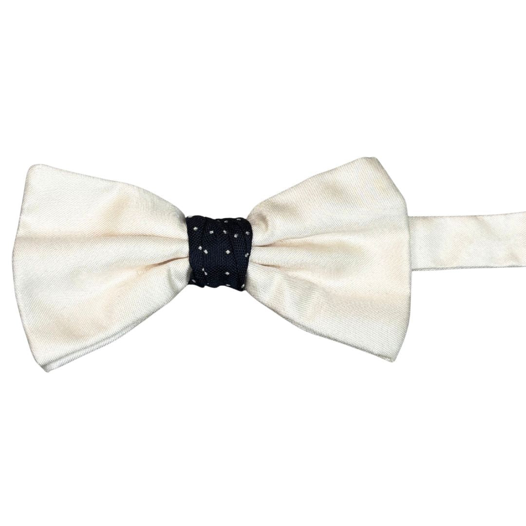 Papillon Cravattino in Seta con nodo a contrasto