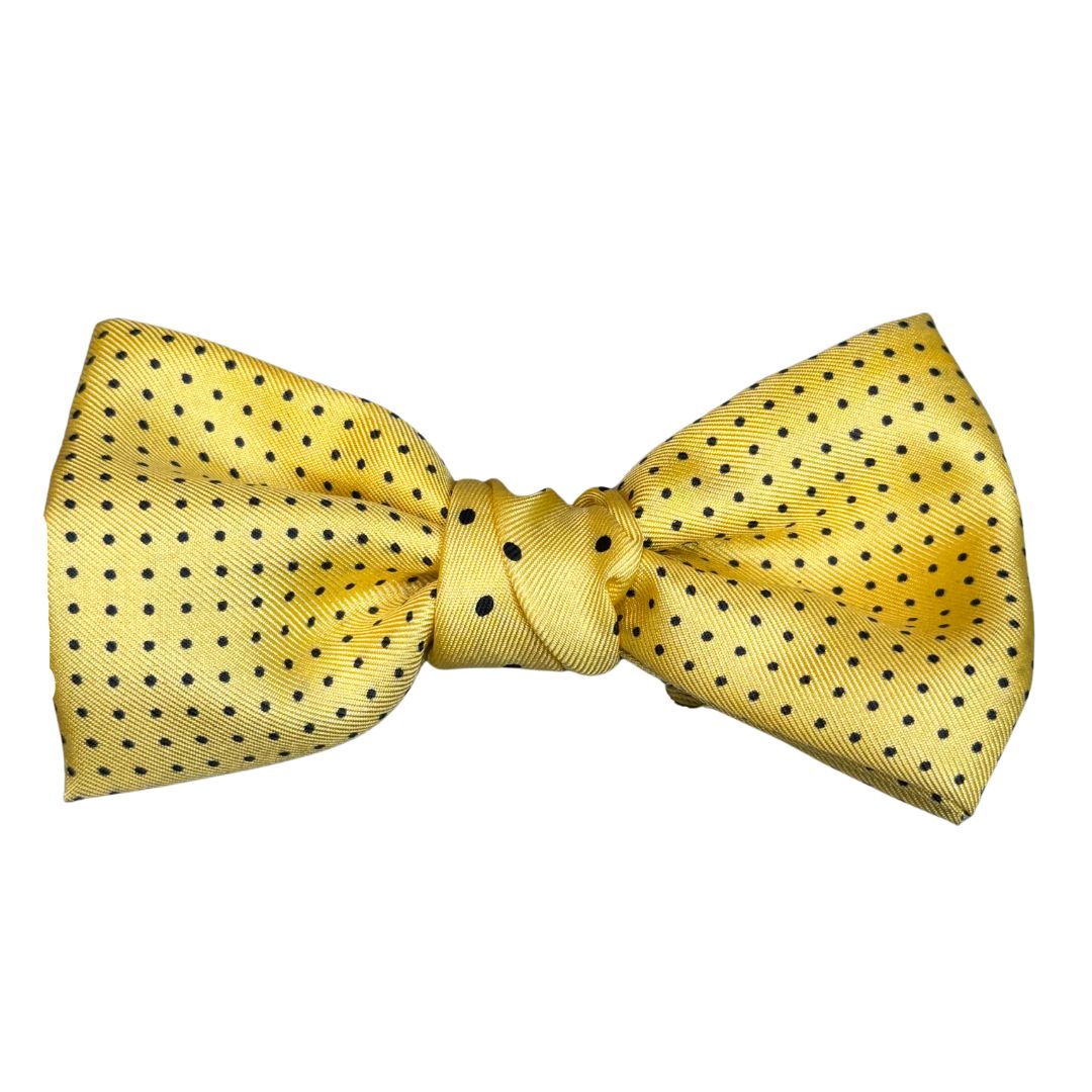 Papillon Cravattino in Seta Fantasia a Pois