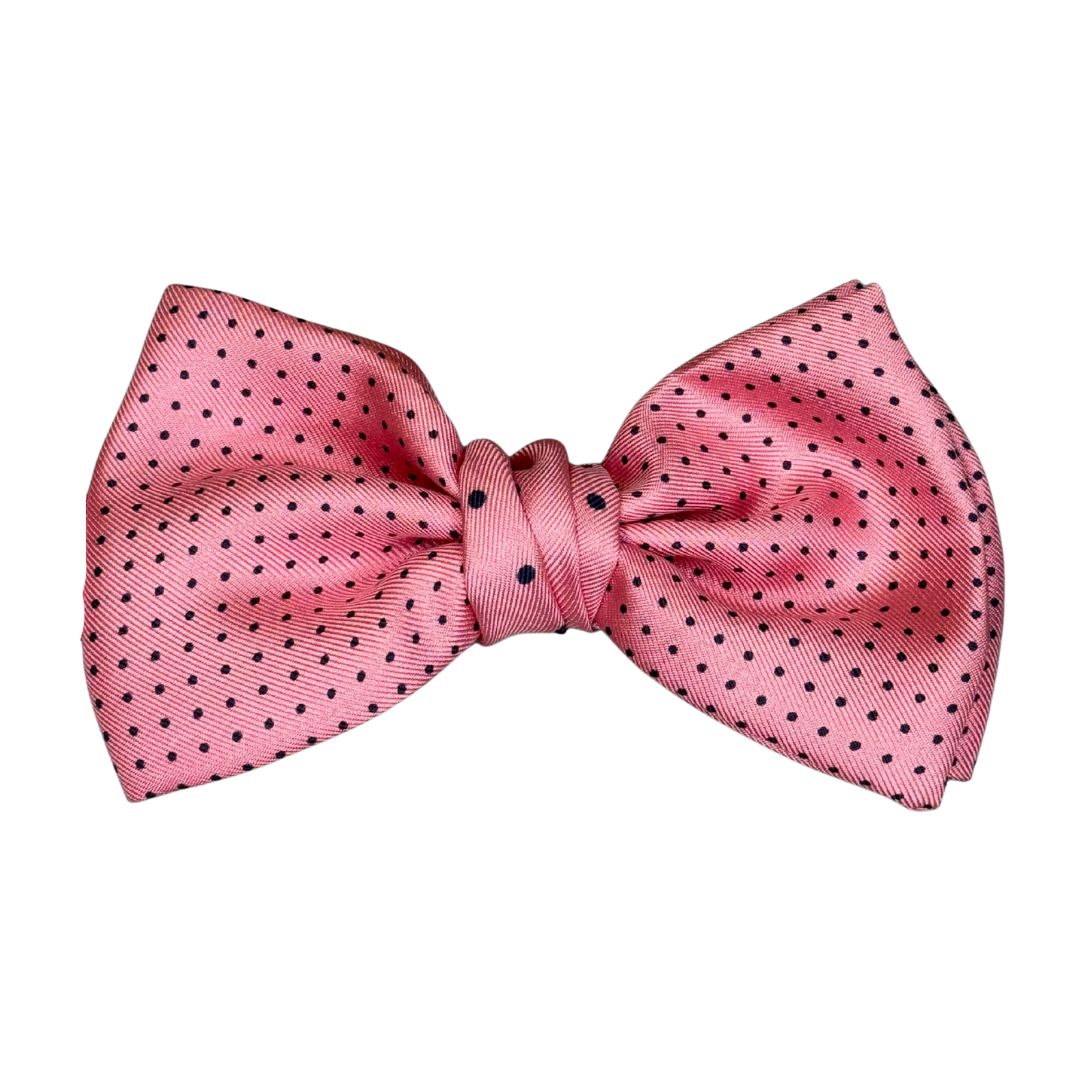 Papillon Cravattino in Seta Fantasia a Pois