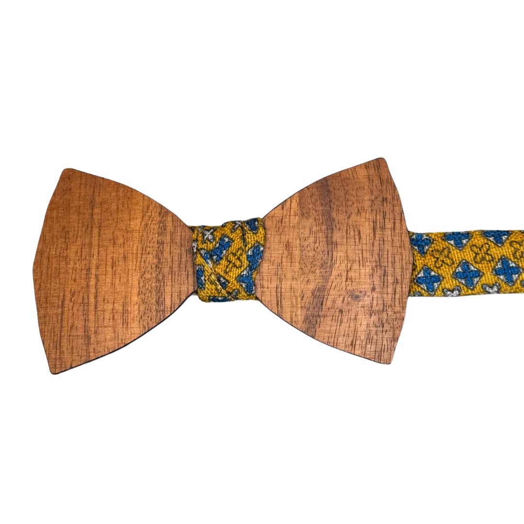 Papillon Annodato in Legno - Nodo in Lana Made in Italy
