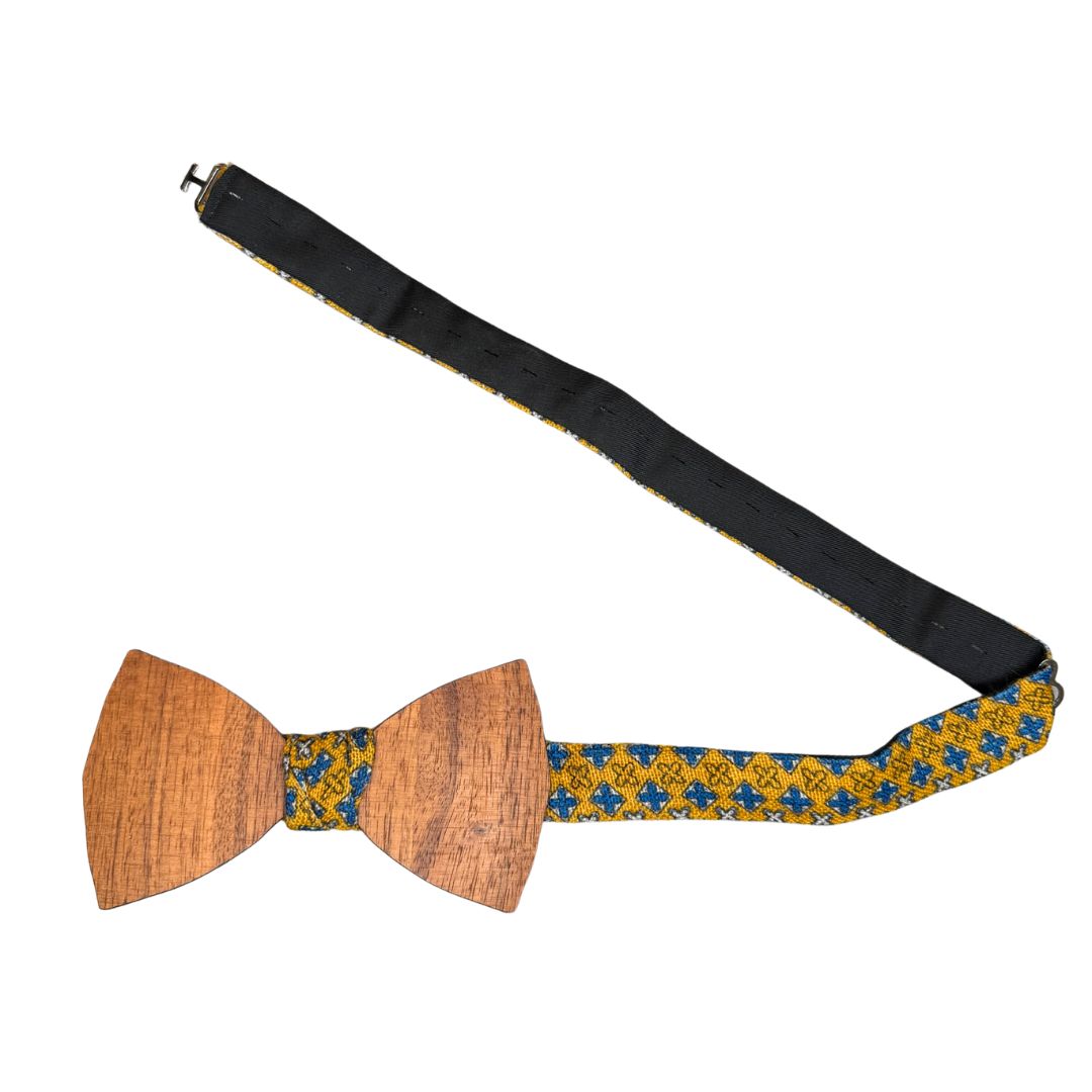 Papillon Annodato in Legno - Nodo in Lana Made in Italy