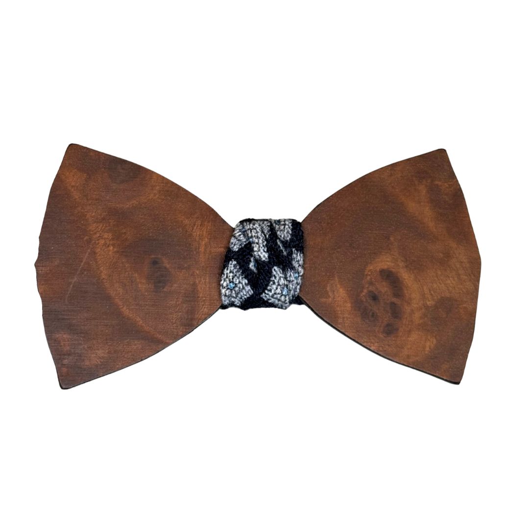 Papillon Annodato in Legno - Nodo in Lana Made in Italy
